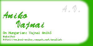aniko vajnai business card